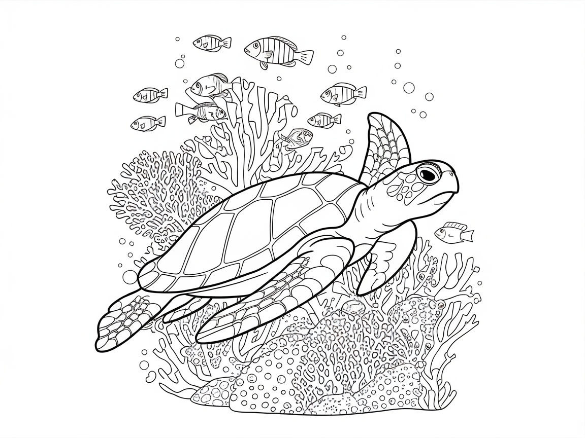 Dive Into This Detailed Sea Turtle Adventure