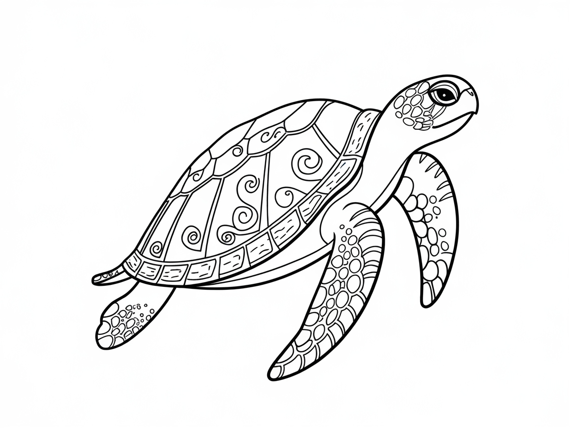 Engage with the Swirling Patterns of This Sea Turtle