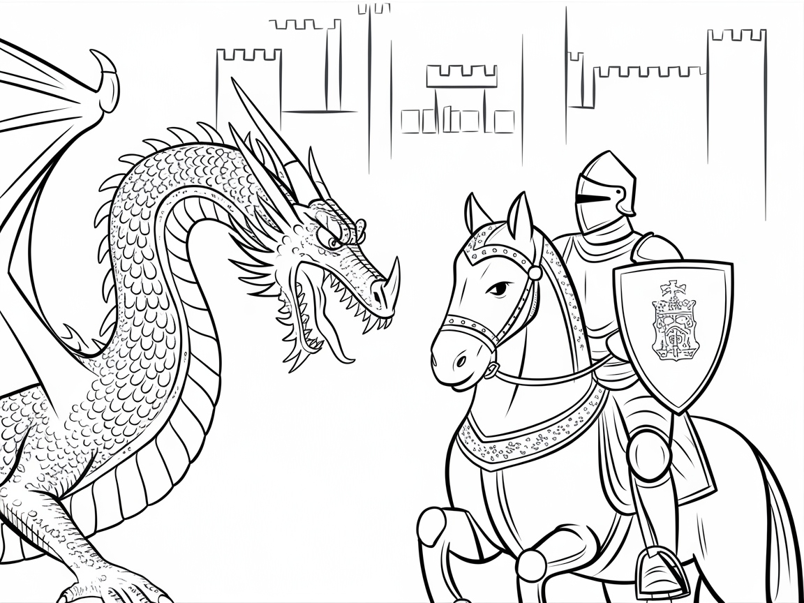 Knight and Dragon Showdown