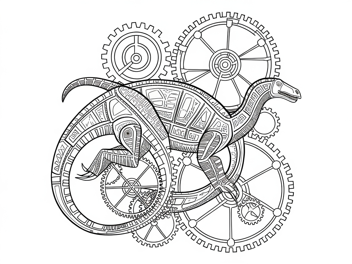 Steampunk Velociraptor: A Mechanical Adventure