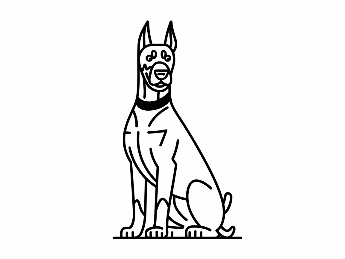 Majestic Canine Portrait to Color