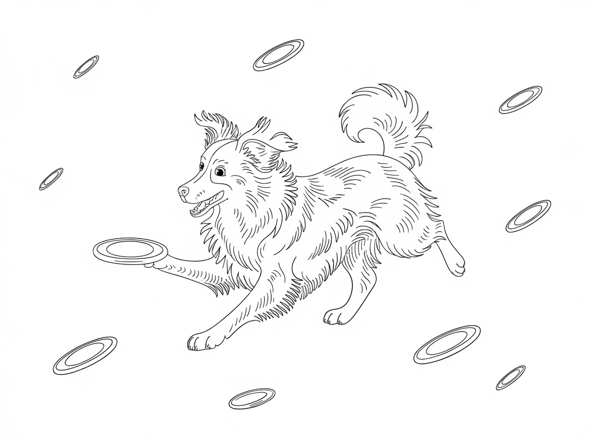 Frisbee Fun with an Energetic Collie