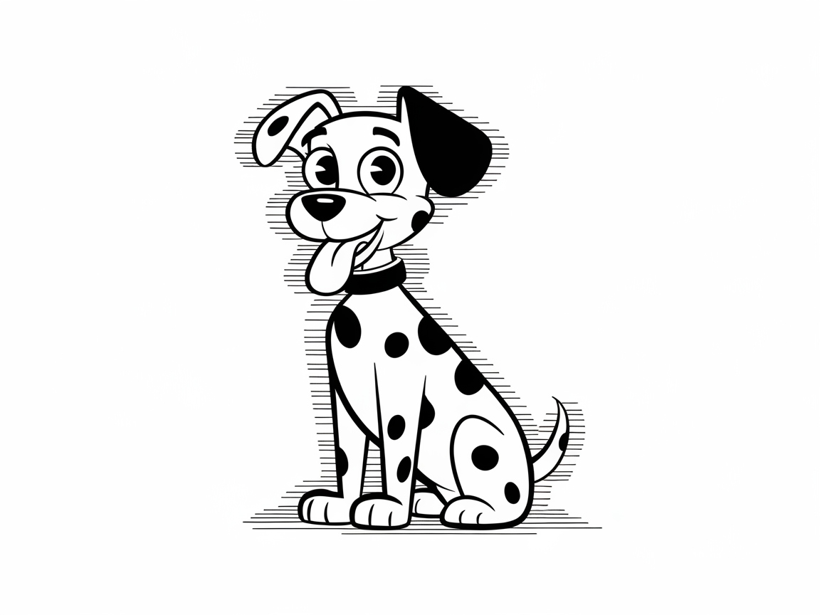 Joyful Dalmatian Ready for Adventure