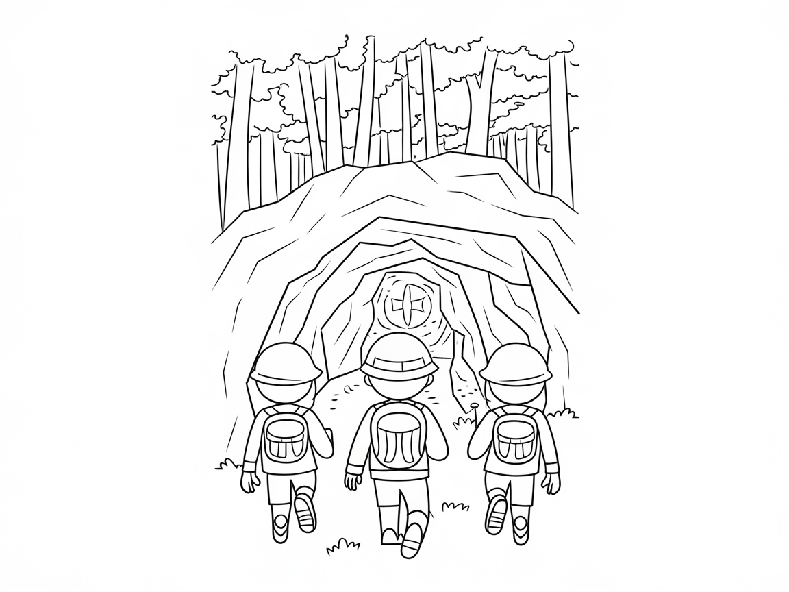Discover Hidden Secrets in This Forest Cave Scene