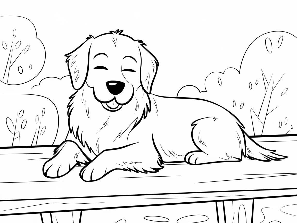 Joyful Rest with a Cozy Canine