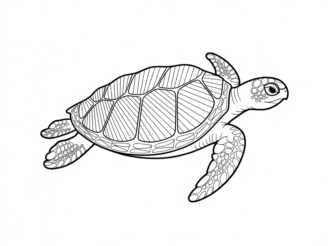 Delight in the Details of a Graceful Sea Turtle