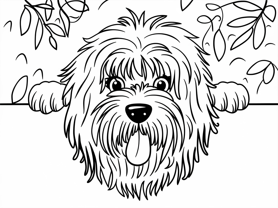Fluffy Pup Ready for a Vibrant Makeover