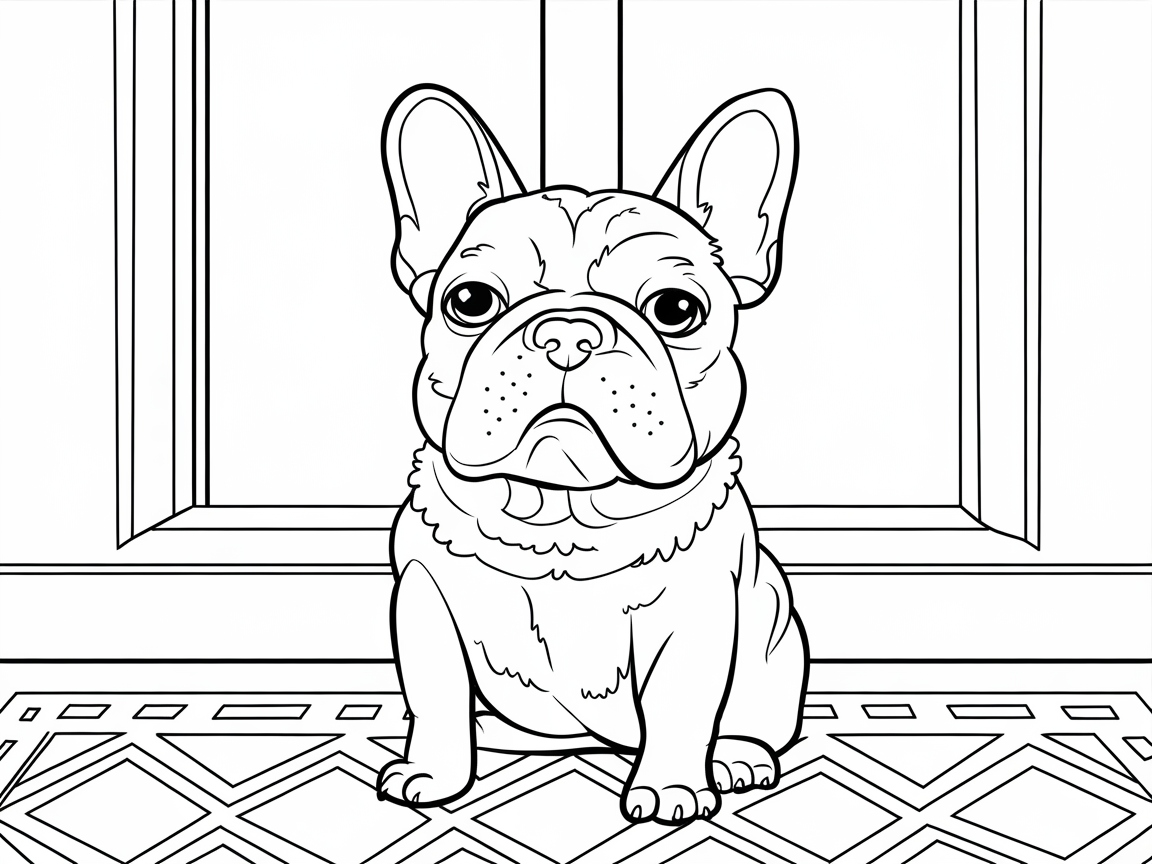 Charming French Bulldog Looking Ready for Adventure