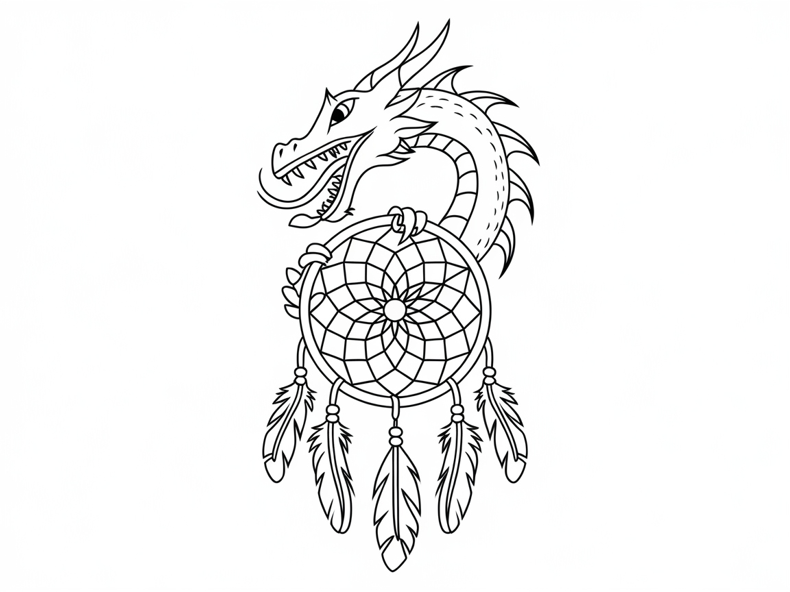 Guardian Dragon with Dreamcatcher