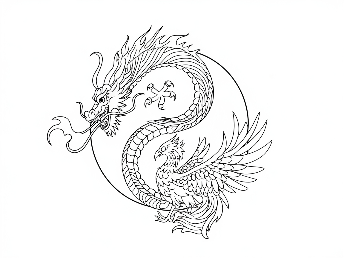 Yin and Yang: Dragon and Phoenix Harmony