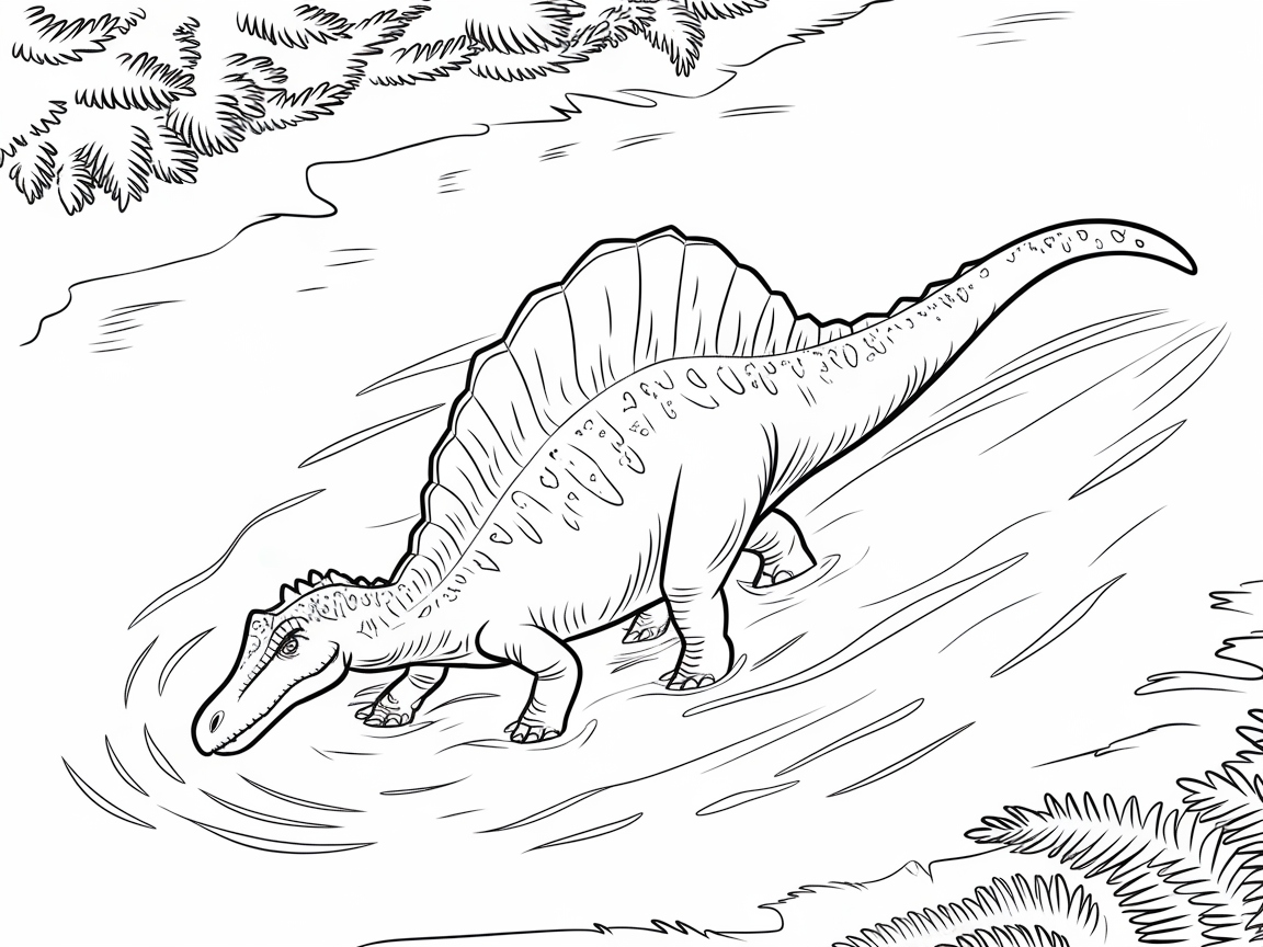 Wade Into the Waters With This Spinosaurus Scene