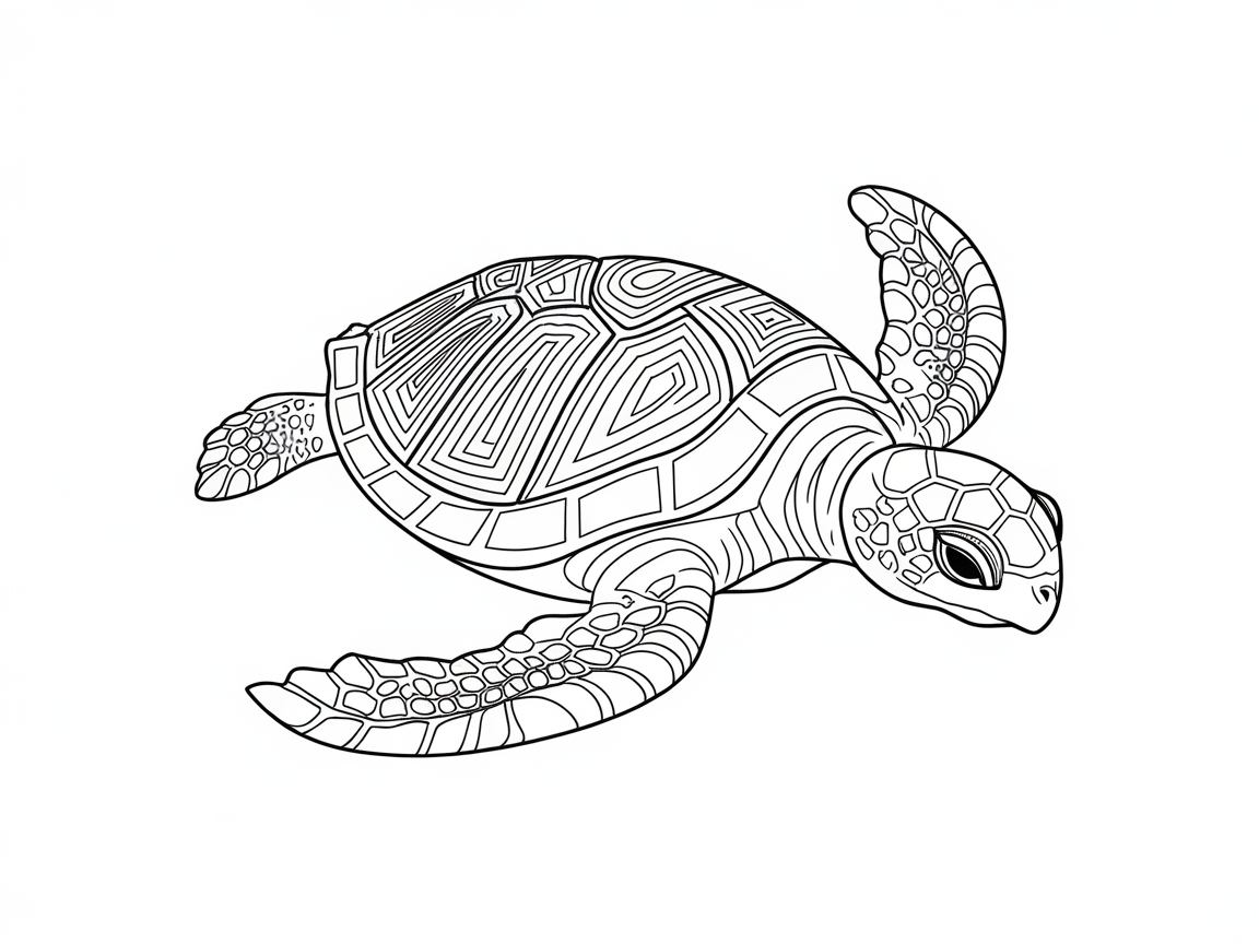 Discover the Intricate Designs of a Majestic Sea Turtle