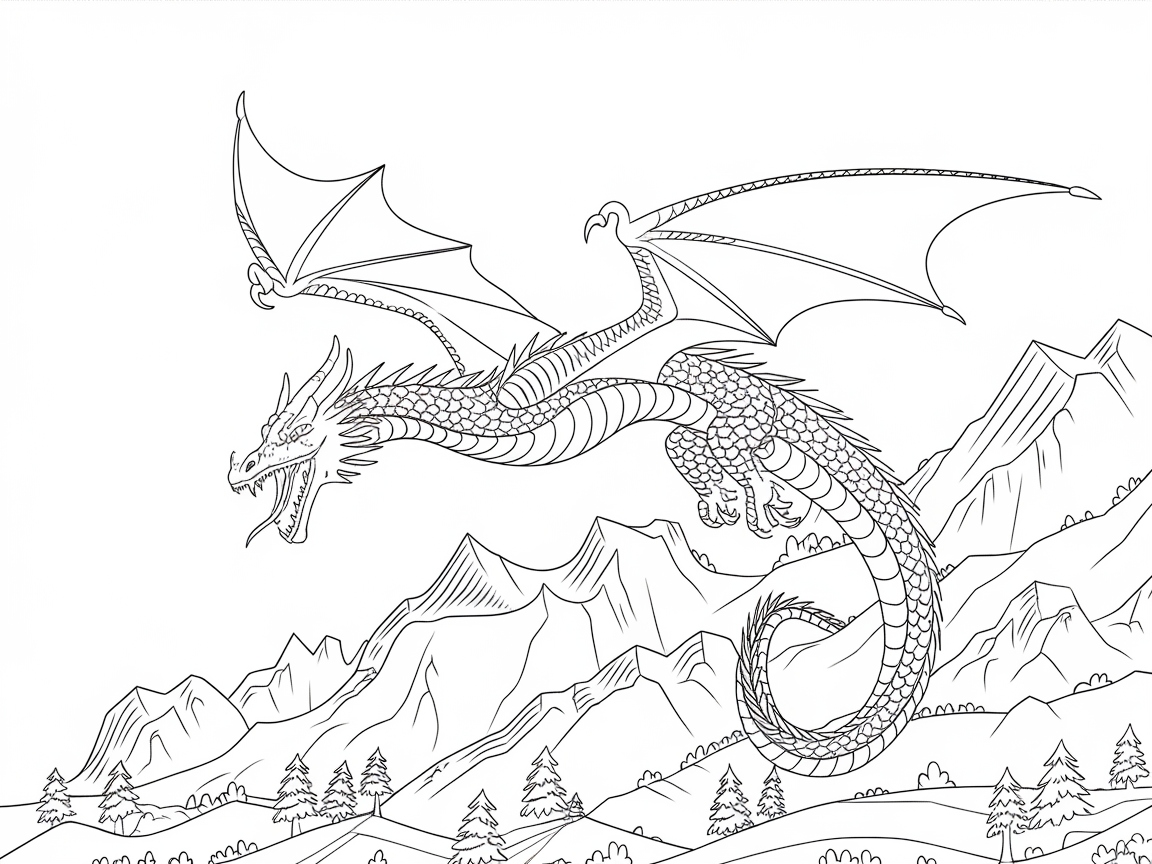 Majestic Mountain Dragon Taking Flight