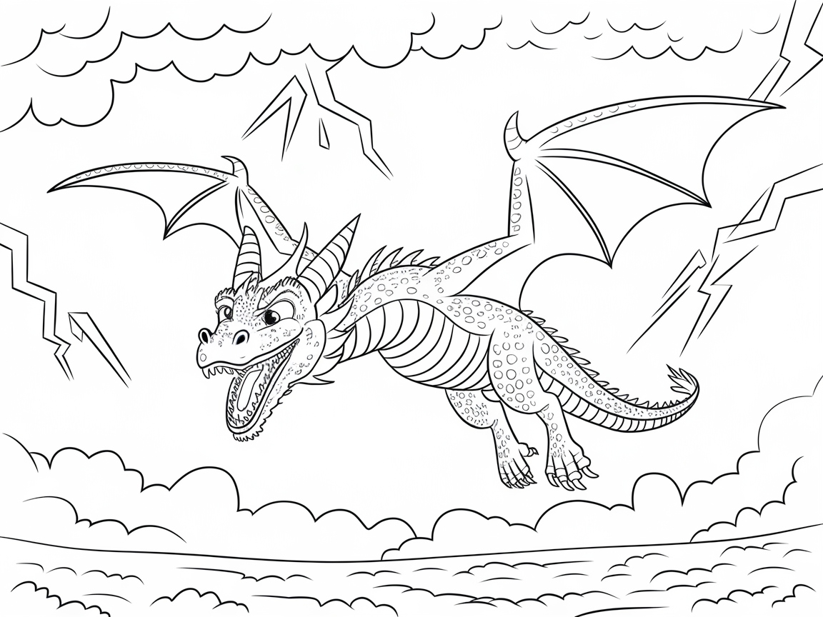 Stormy Skies: Dragon in Action