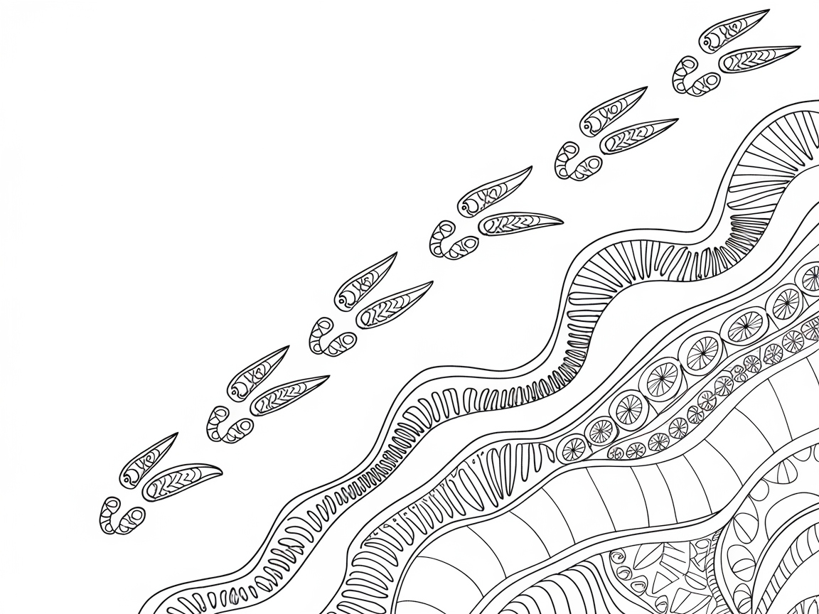 Follow the Dino Tracks on This Patterned Path