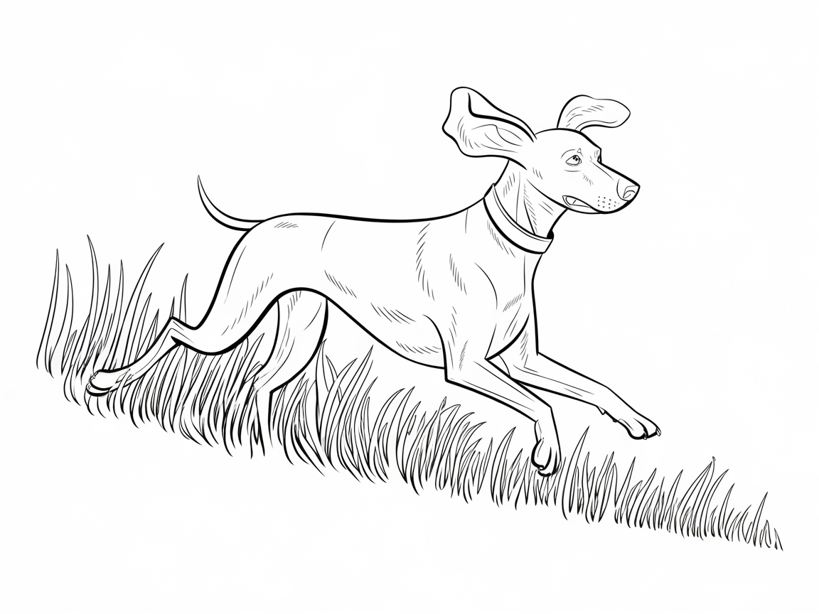 Lively Dog Leaping Through Tall Grass