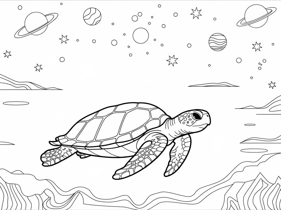 Explore the Cosmic Journey of a Spacefaring Sea Turtle