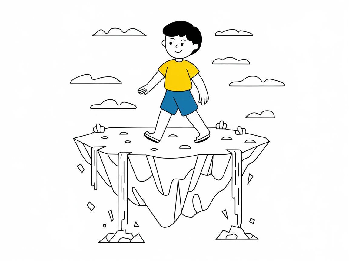Adventure on a Floating Island in the Sky