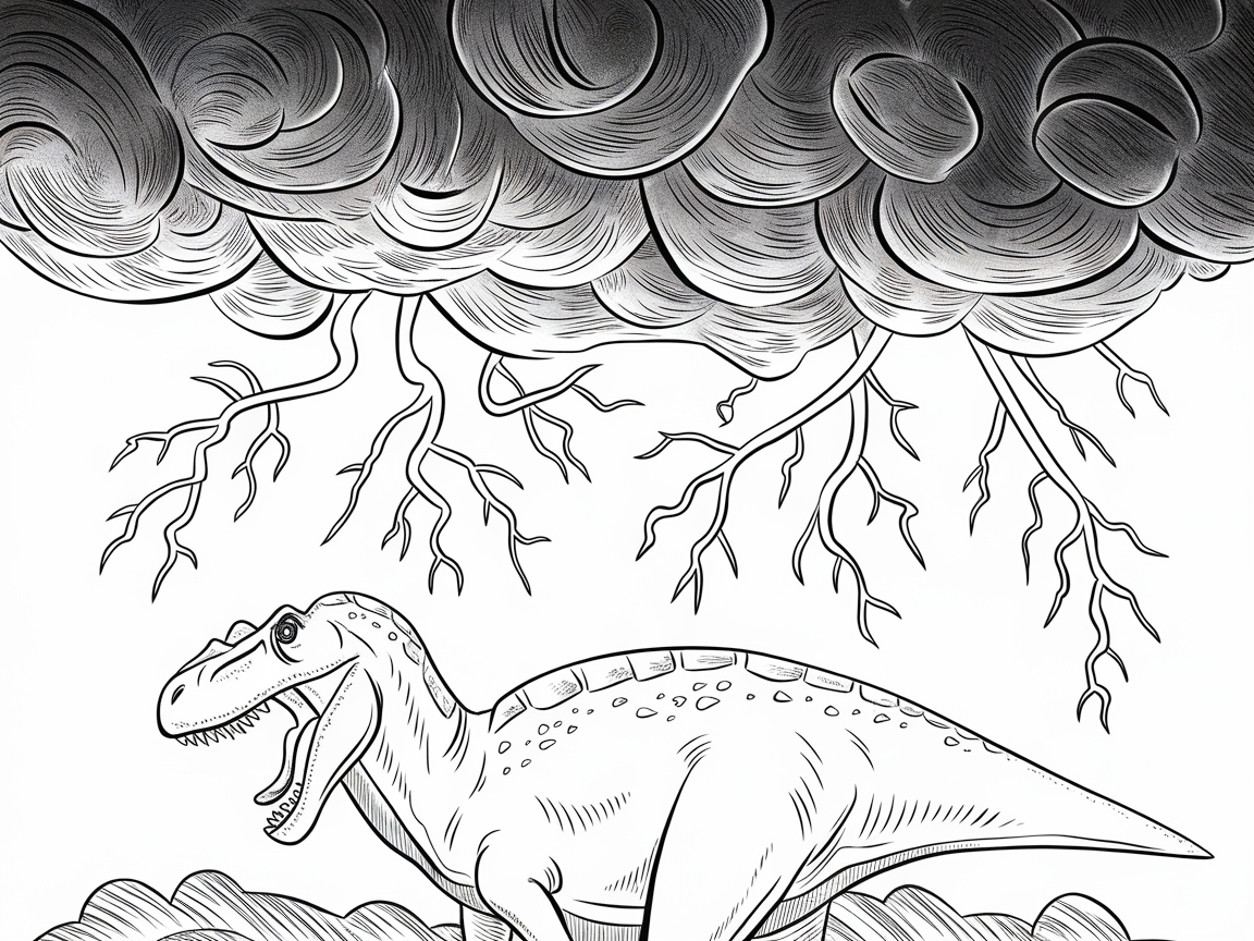 Weather the Storm With This Fierce Dinosaur Design