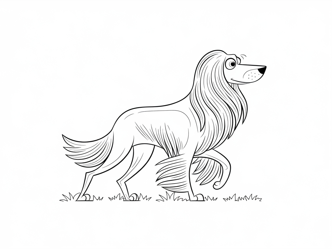 Majestic Long-Haired Dog Ready for a Royal Makeover