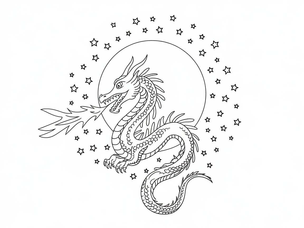 Celestial Dragon Among the Stars