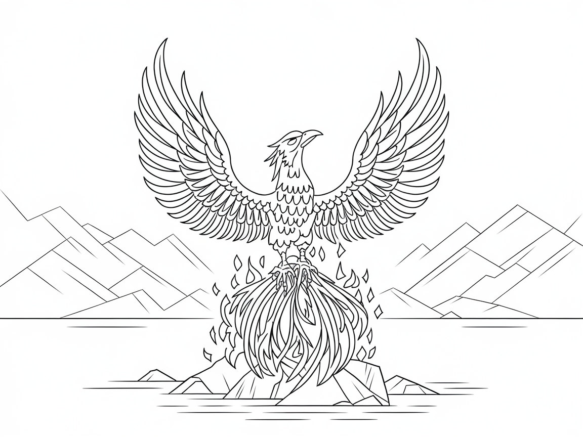 Ignite Creativity with This Majestic Phoenix Scene
