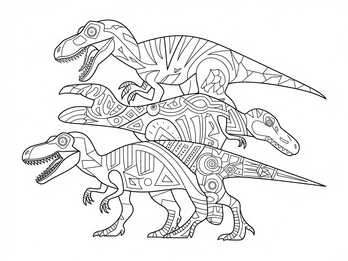 Geometric Raptors in Motion: A Coloring Challenge