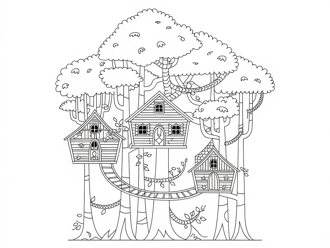 Explore the Whimsical Treehouse Village