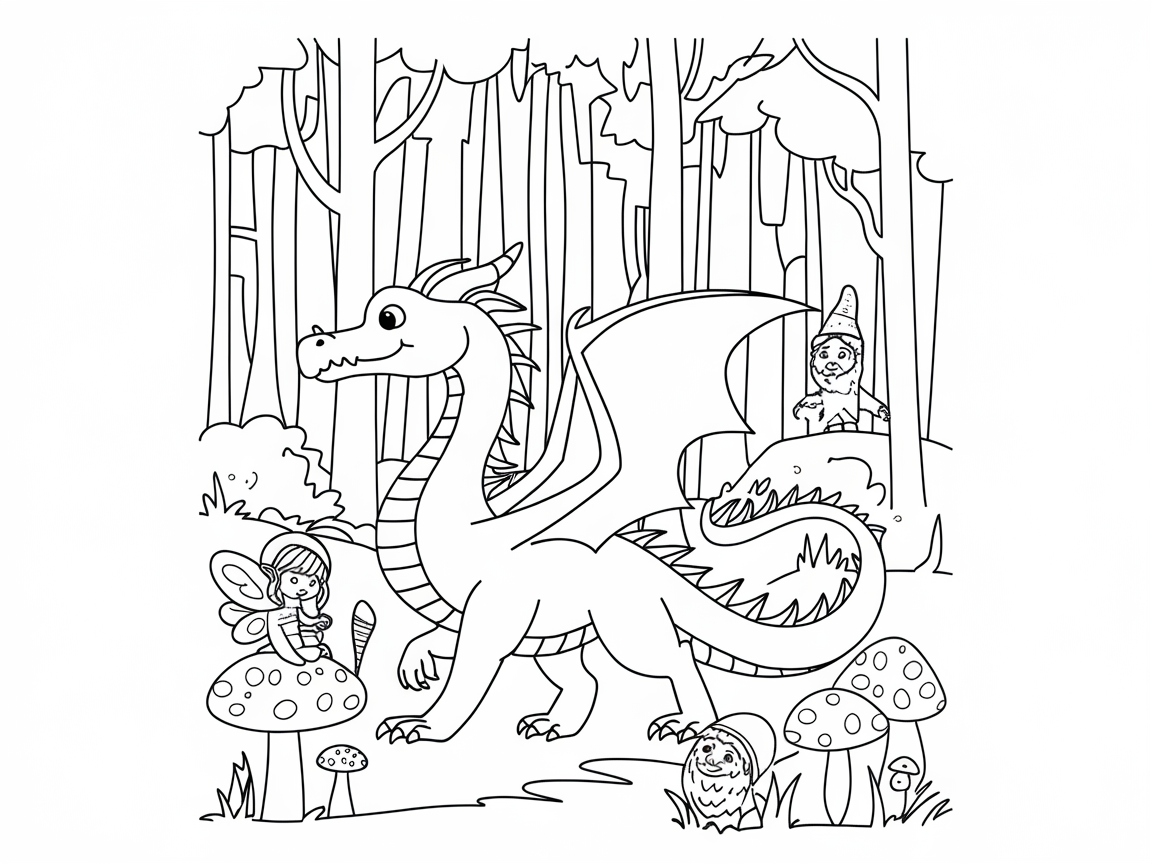 Delightful Dragon in an Enchanted Forest