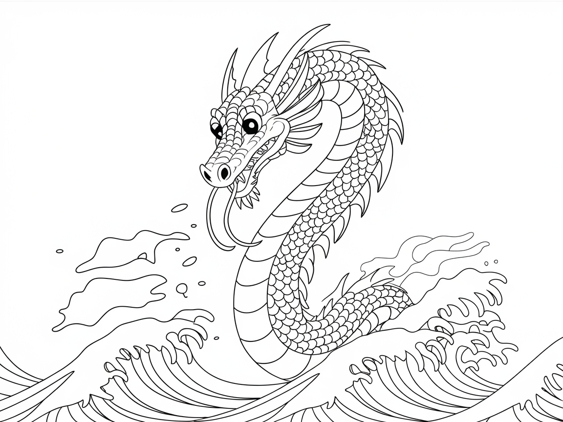 Dive into the Waves with This Sea Serpent Dragon