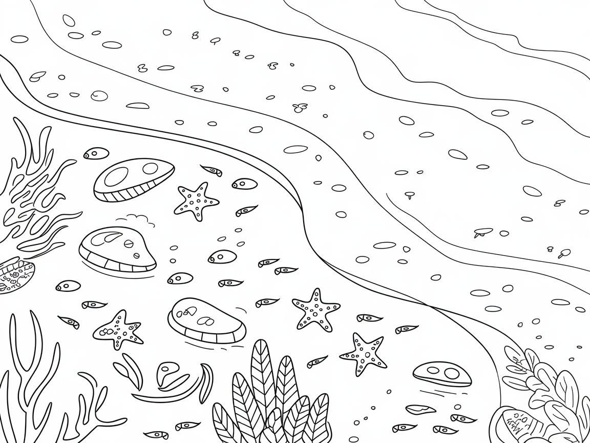 Explore an Underwater World on This Ocean Floor Coloring Page