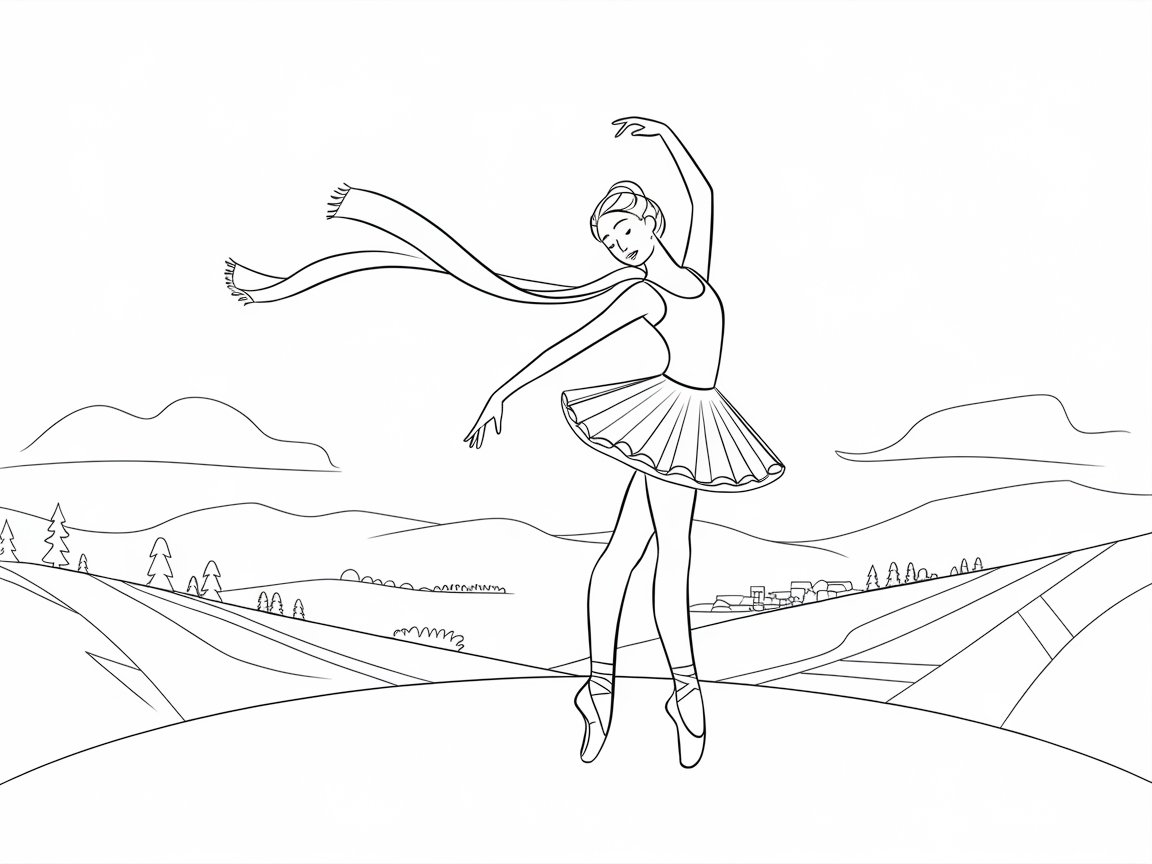 Dance Through the Countryside With This Scenic Ballerina
