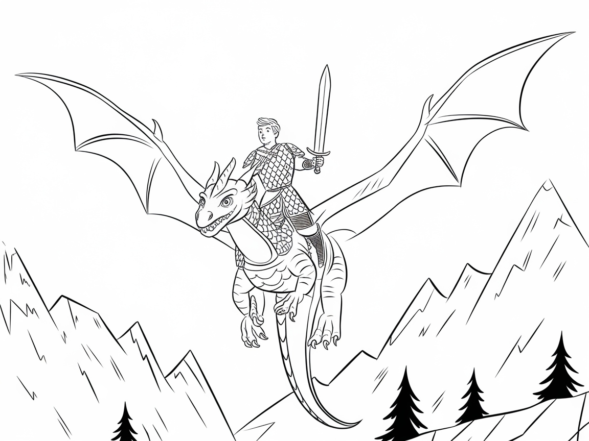 Soar Through Fantasy with This Dragon Rider Page