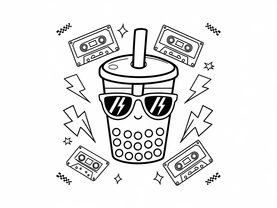 Retro Vibes with a Cool Boba Twist