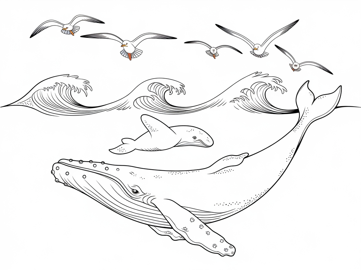 Majestic Whale Family