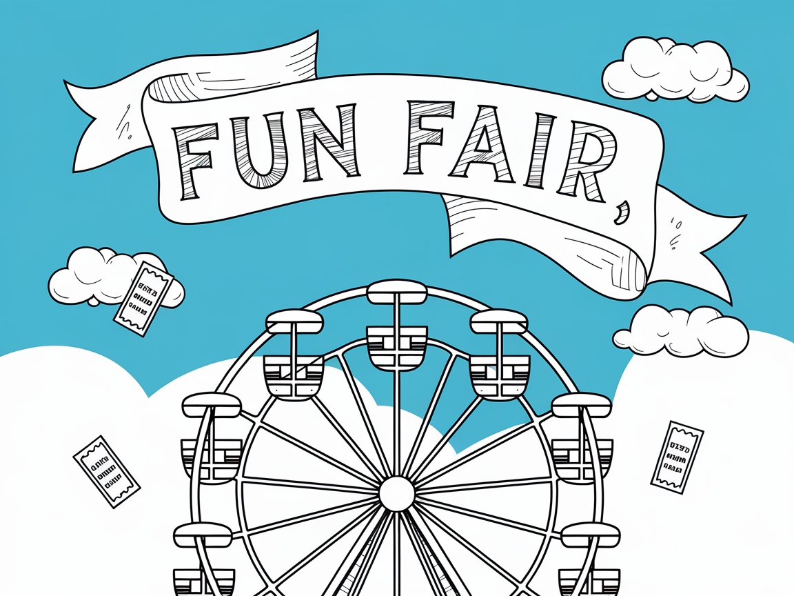 Step Right Up to This Fun Fair Coloring Page