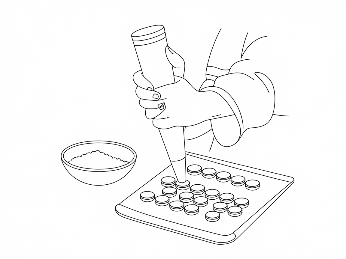 Pipe Up the Fun with This Macaron Tray Coloring Page