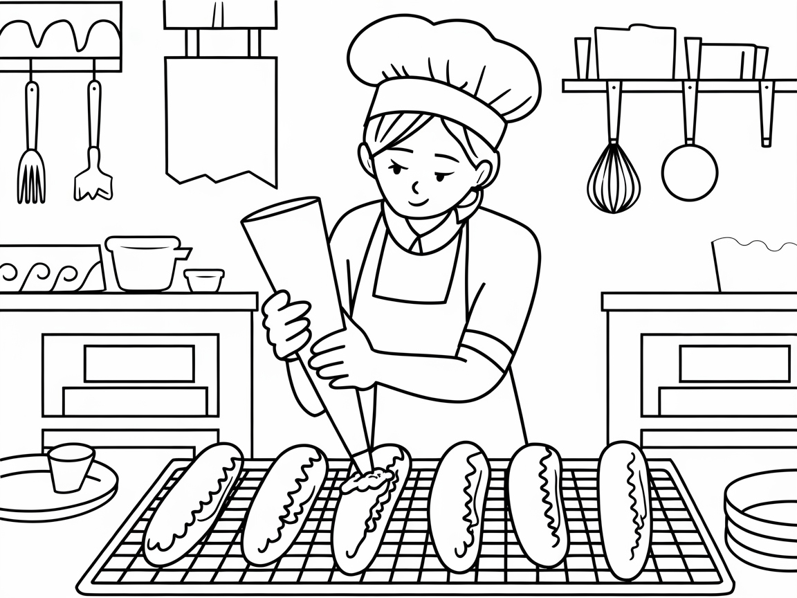 Fill Up With Fun on This Eclair Decorating Page