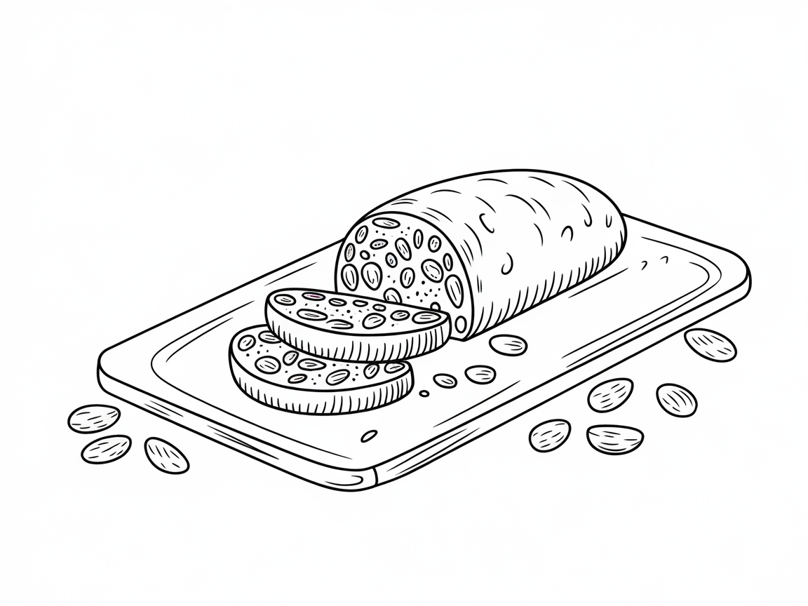 Slice Into This Rye Bread Coloring Page
