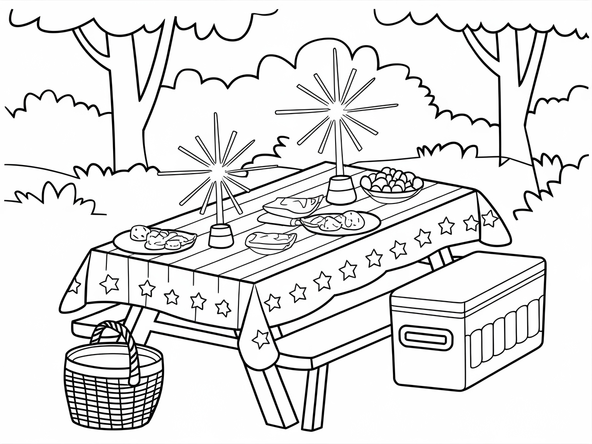 Color Your Perfect Picnic with This Festive Page