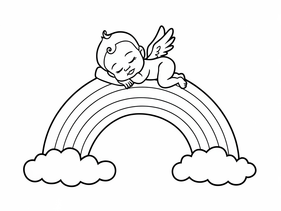 A Rainbow Bridge to Dreamland with a Baby Angel