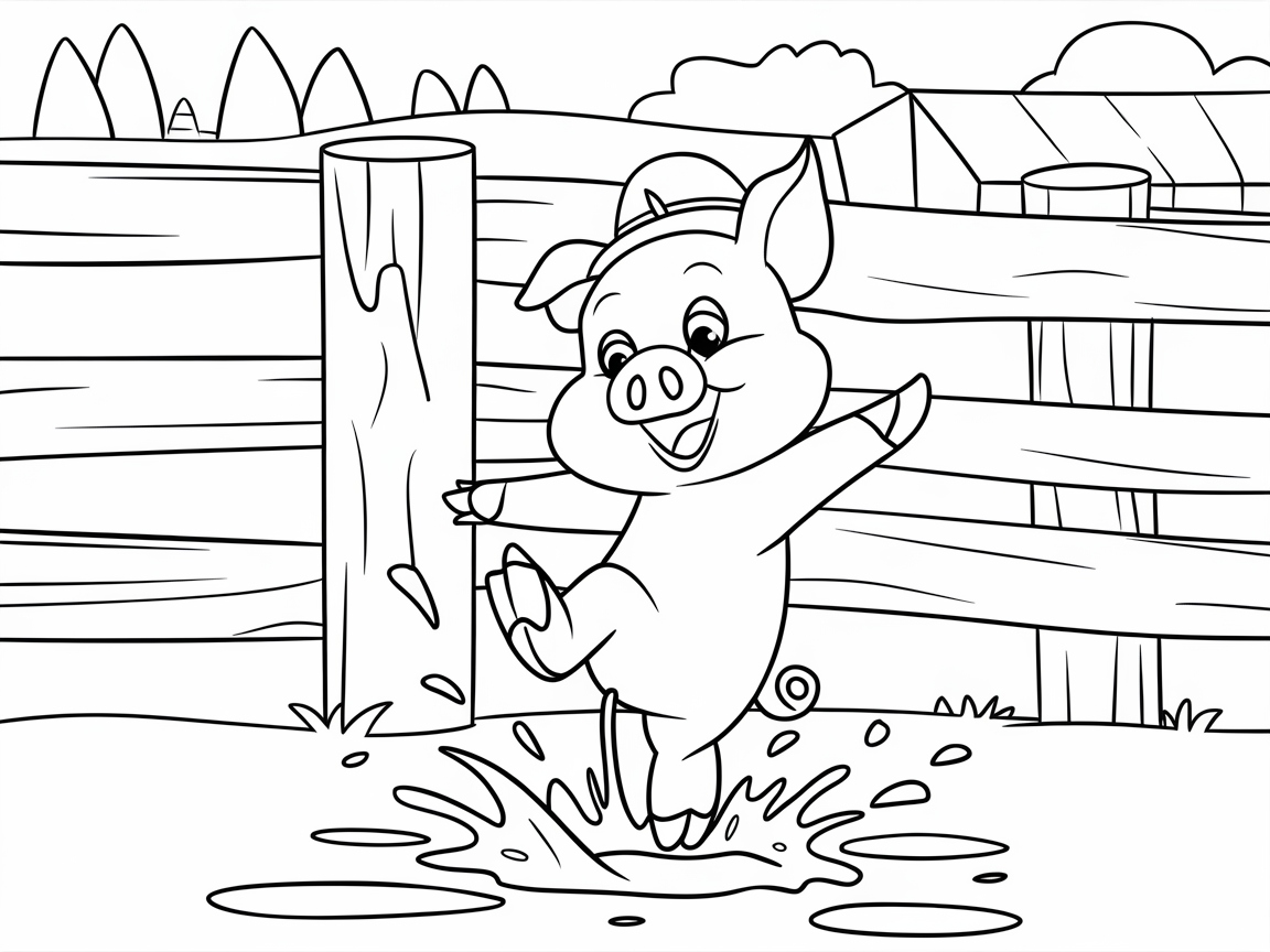 Cheerful Piglet