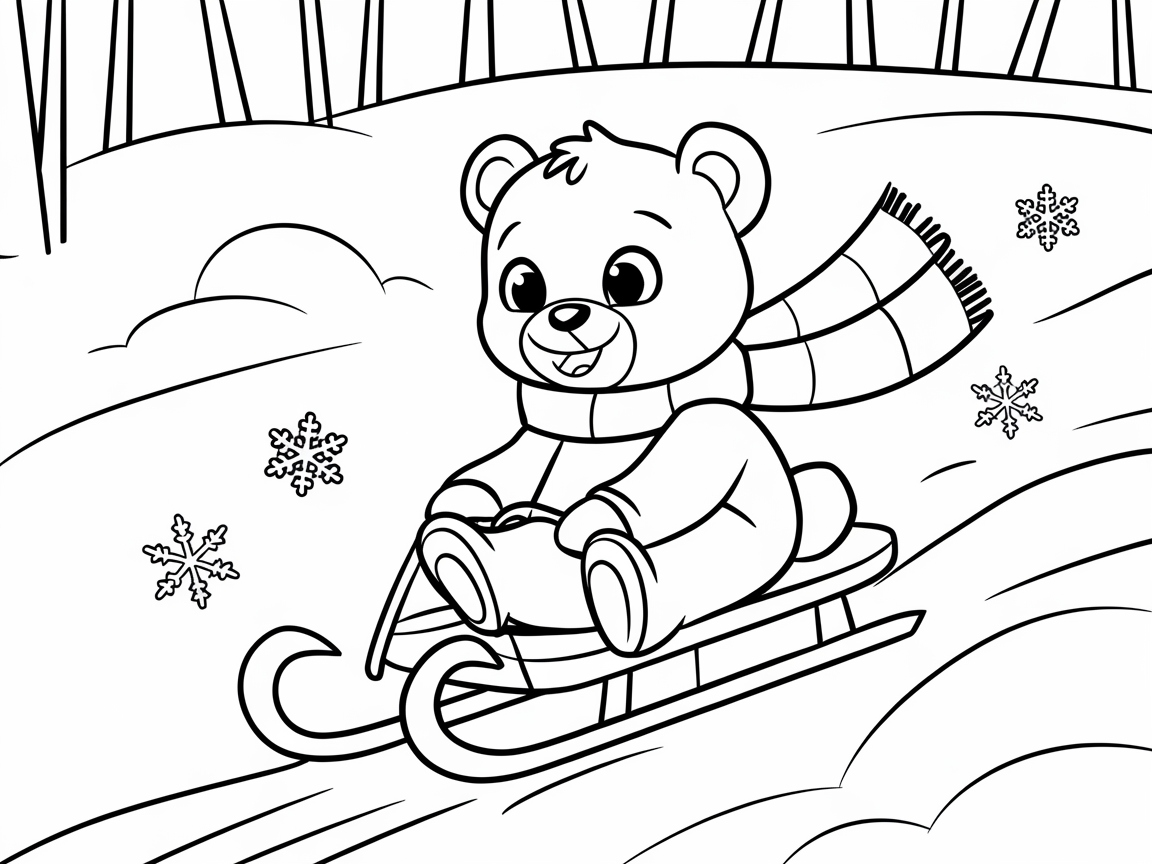 Slide into Fun with This Sledding Bear