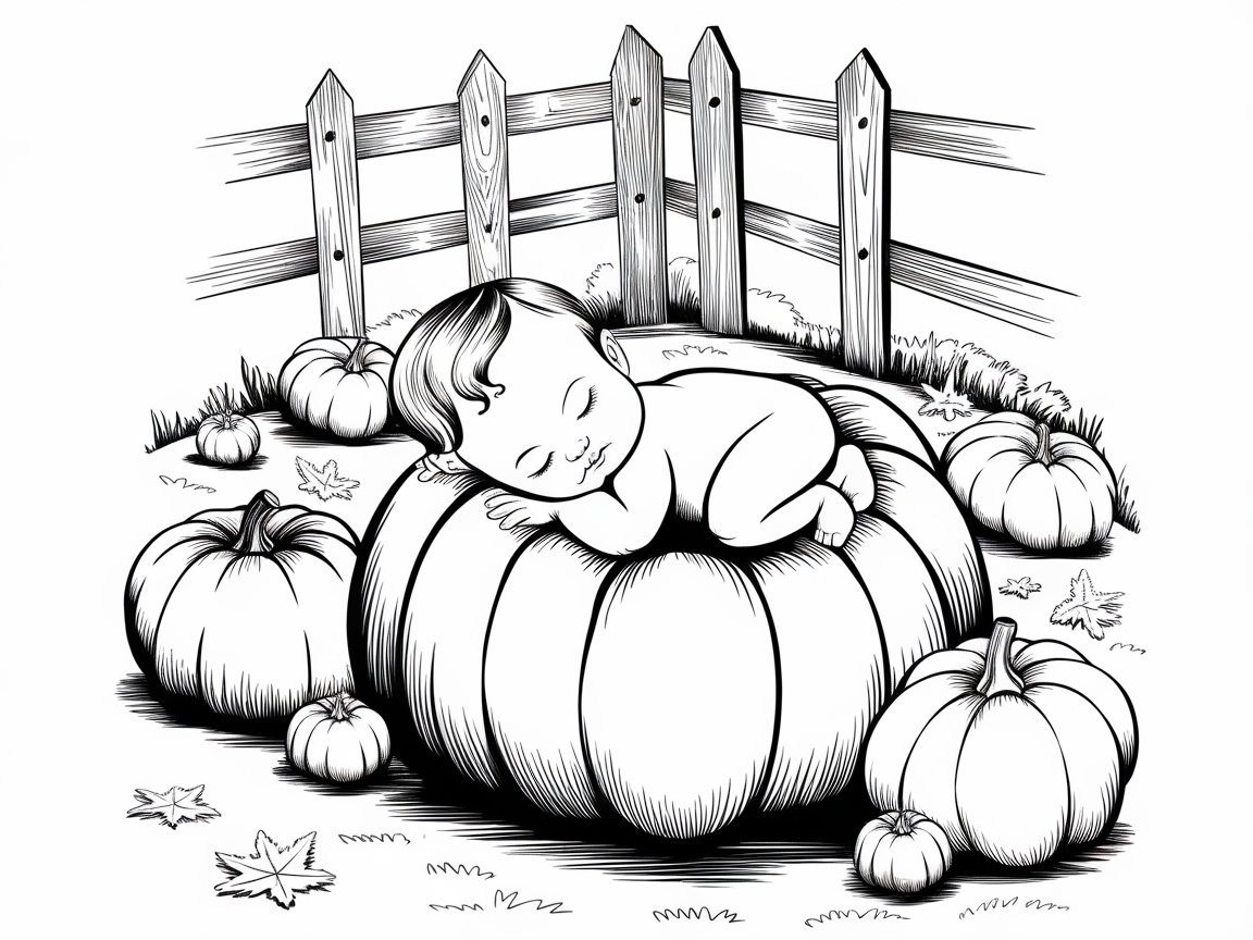 Autumn Dreams with a Pumpkin Angel