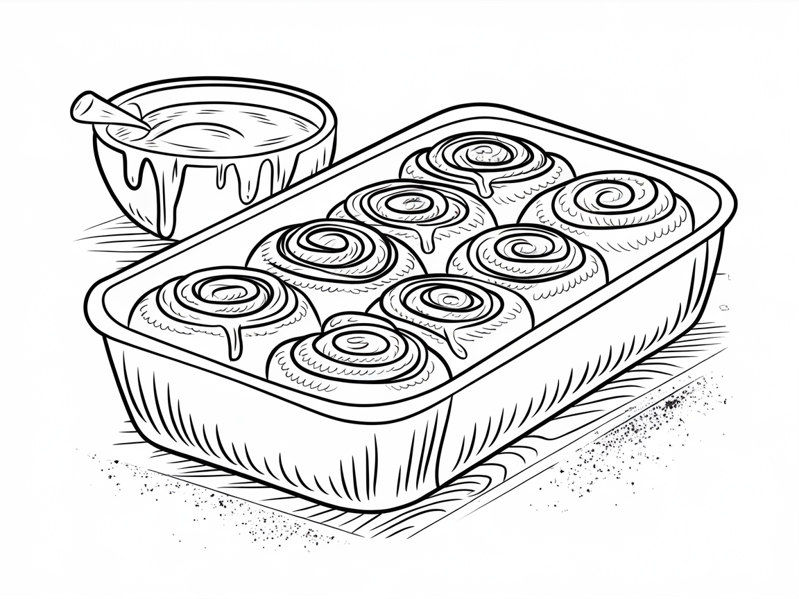 Roll Into Sweetness with This Cinnamon Roll Coloring Page