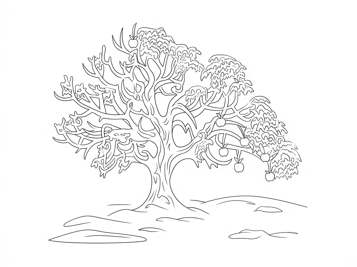 Get Lost in the Details of This Twisted Apple Tree
