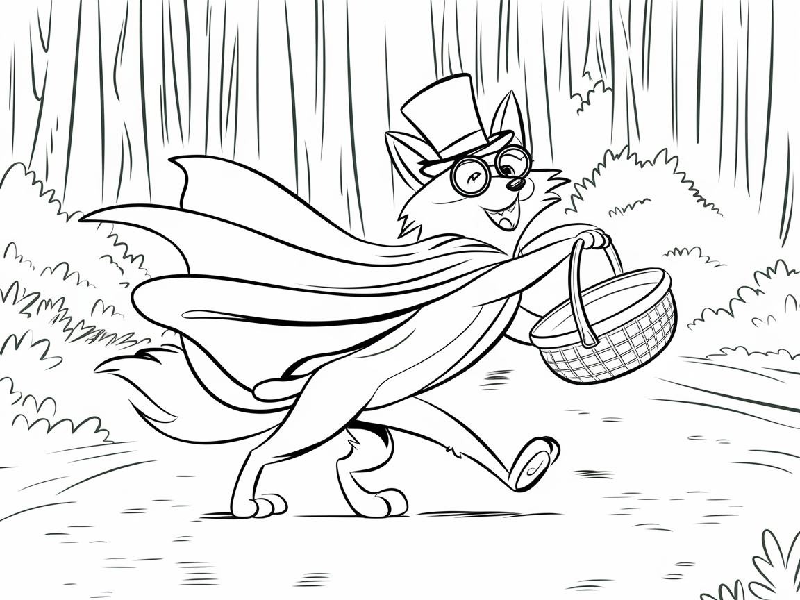 Join the Adventure with This Sly Fox Coloring Page