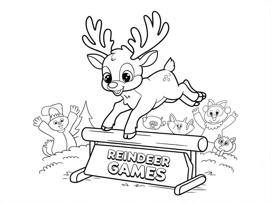Baby Reindeer Leaping in the Reindeer Games