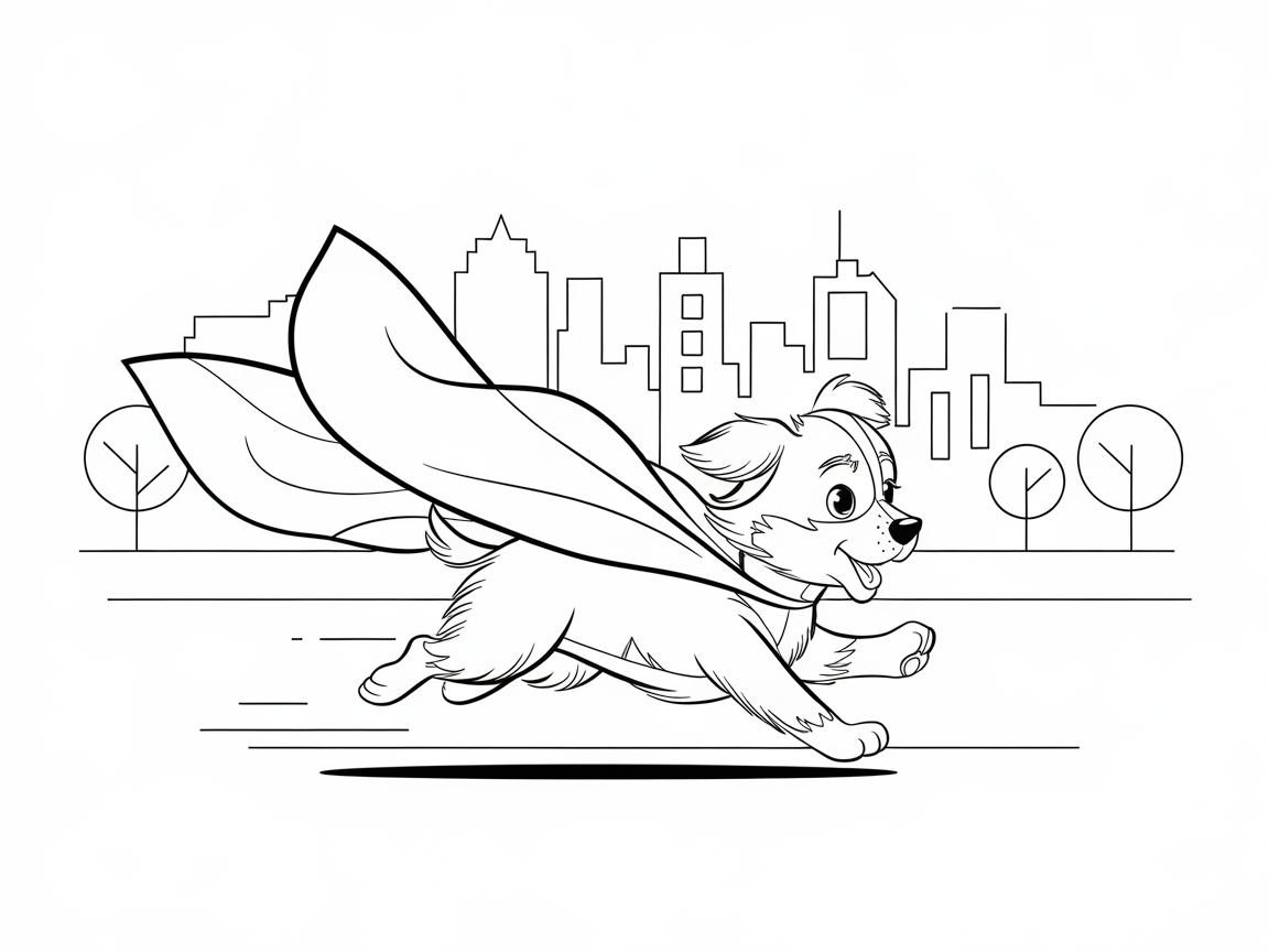 Super Pup Adventure: Australian Shepherd with a Cape