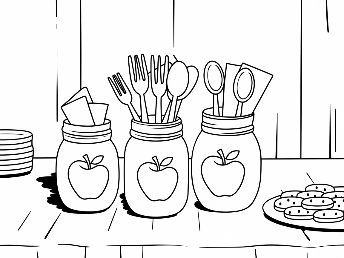 Craft Charming Apple-Themed Utensil Holders